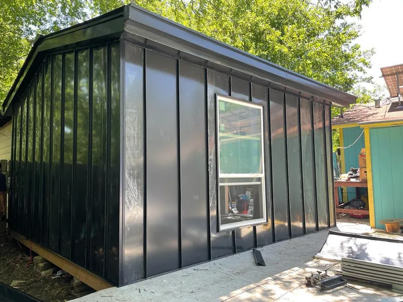 Black standing seam metal wall panels for Metal Roof Installation in Cortez